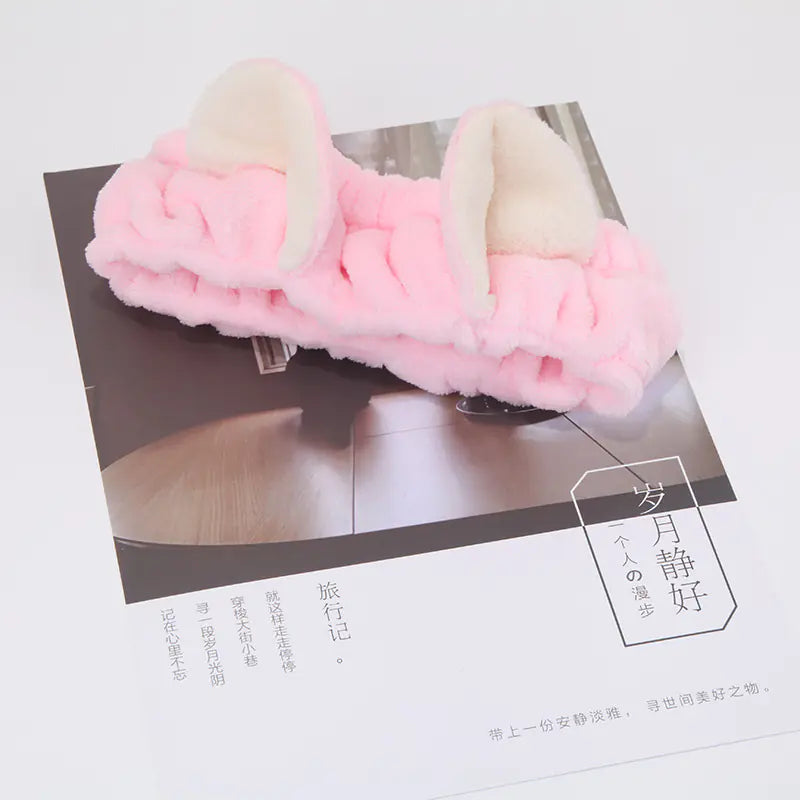 Cat Ear Headband - Soft Spa Headband for Makeup, Skincare & Face Washing