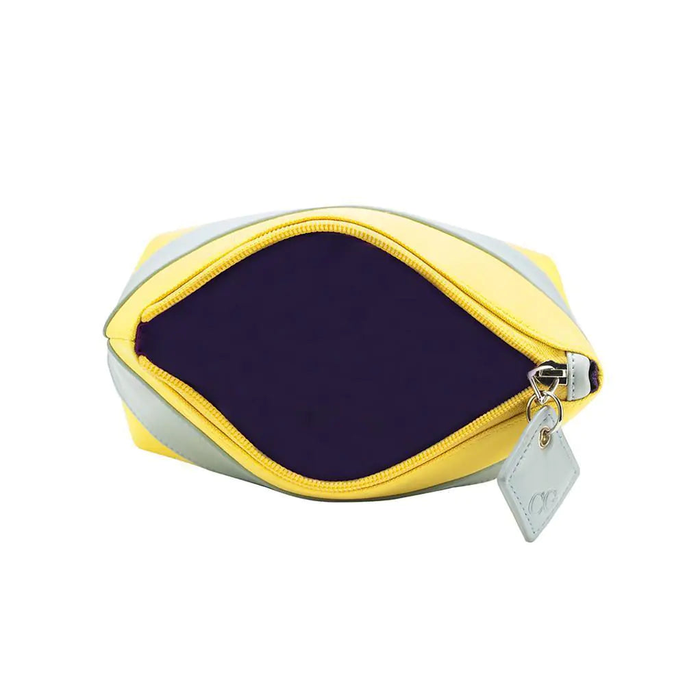 Pollen Beauty Pouch - Canvas & Leather Makeup Organizer Bag