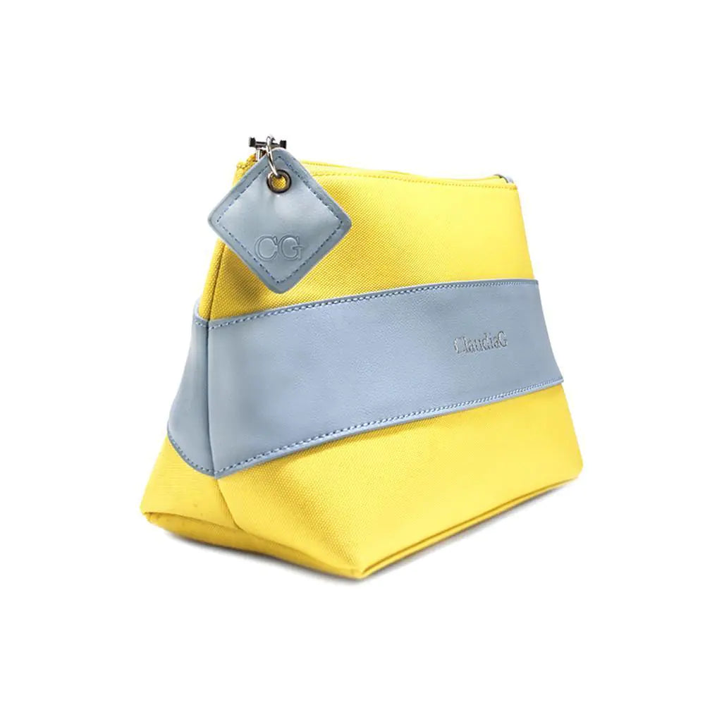 Pollen Beauty Pouch - Canvas & Leather Makeup Organizer Bag