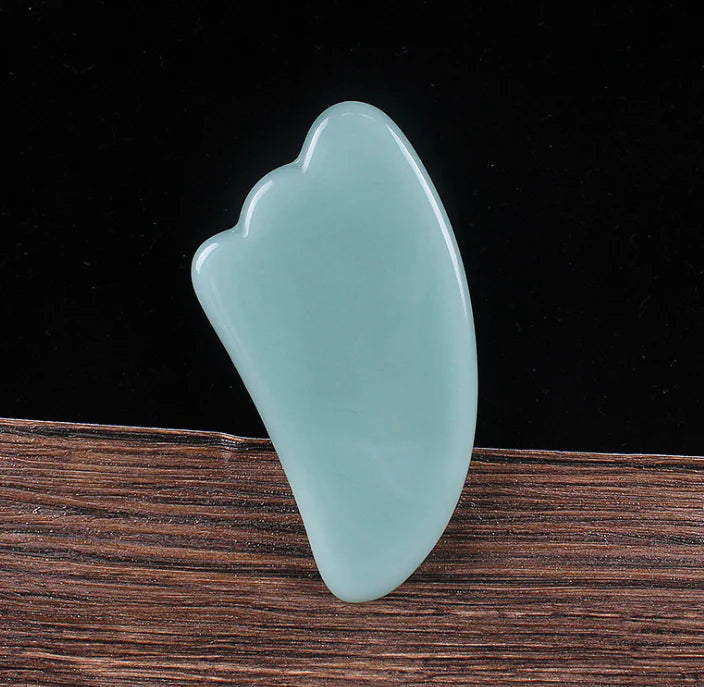 Jade Facial Roller & Gua Sha Set - Natural Stone Beauty Massager