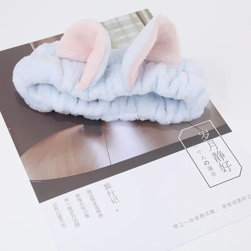 Cat Ear Headband - Soft Spa Headband for Makeup, Skincare & Face Washing