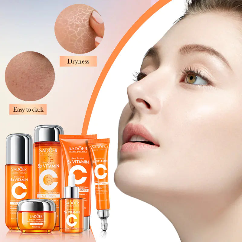 Vitamin C Brightening Skincare Gift Set - Complete Whitening & Radiance Collection