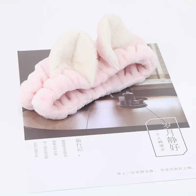 Cat Ear Spa Headband Soft Makeup & Skincare Band