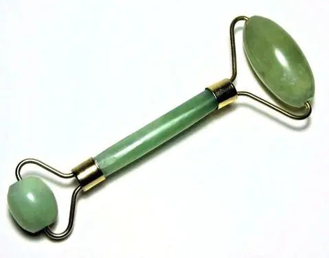Jade Facial Roller & Gua Sha Set - Natural Stone Beauty Massager