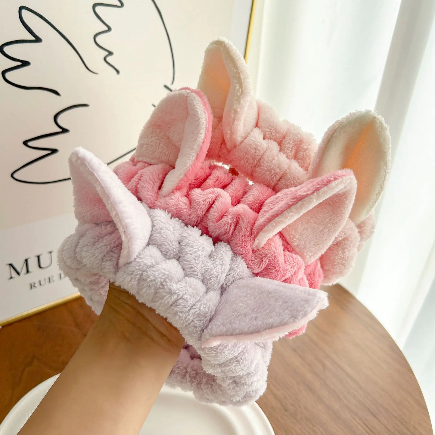 Cat Ear Headband - Soft Spa Headband for Makeup, Skincare & Face Washing