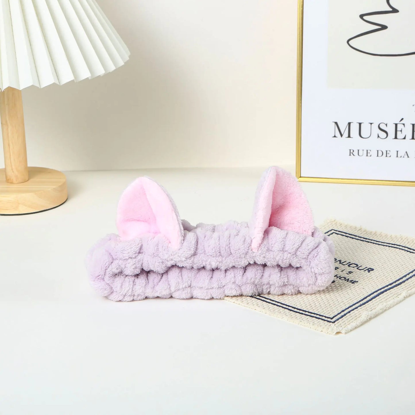 Cat Ear Headband - Soft Spa Headband for Makeup, Skincare & Face Washing