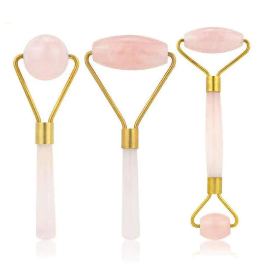 Jade Facial Roller & Gua Sha Set - Natural Stone Beauty Massager