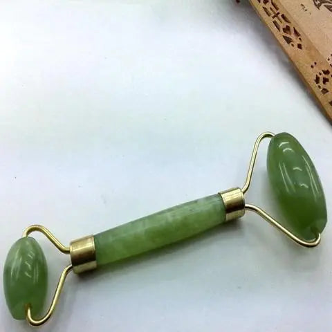 Jade Facial Roller & Gua Sha Set - Natural Stone Beauty Massager