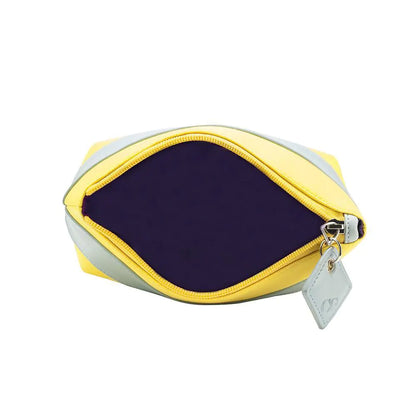 Pollen Beauty Pouch - Canvas & Leather Makeup Organizer Bag