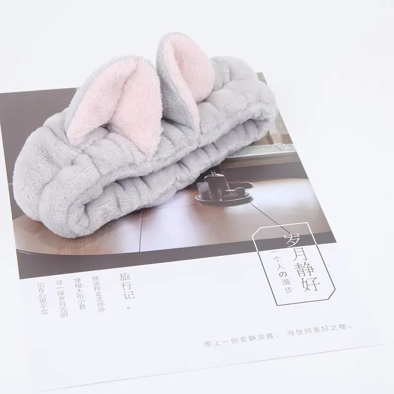 Cat Ear Spa Headband Soft Makeup &amp; Skincare Band