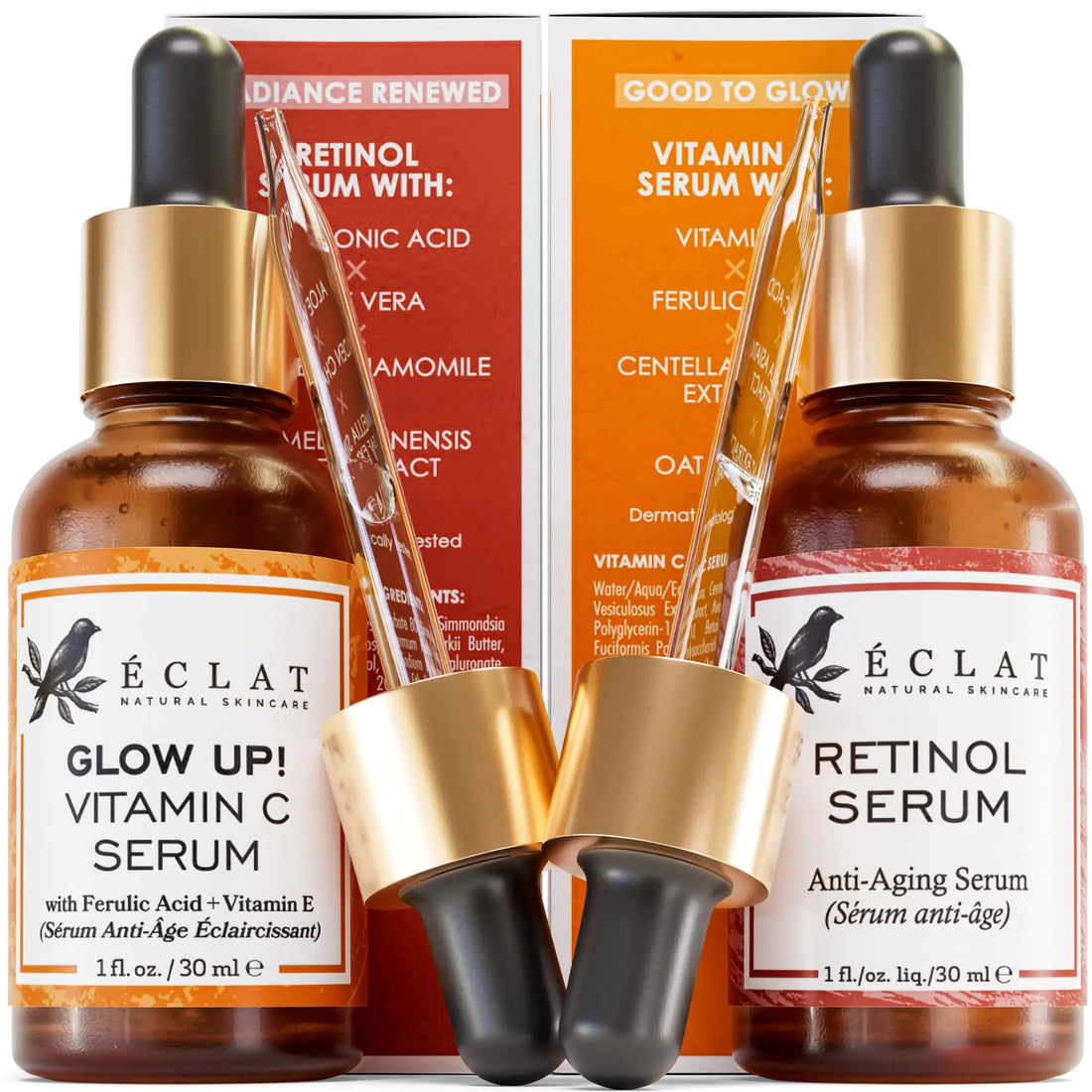 Eclat Anti-Aging Serum Set Vitamin C & Retinol 2.5