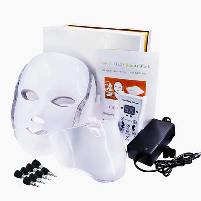 LED Light Therapy Face Mask - 7 Colour Photon Skin Rejuvenation Device